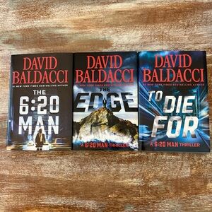 David Baldacci Book Lot 6:20 MAN SERIES (6:20 Man,The Edge,To Die For) HC NEW